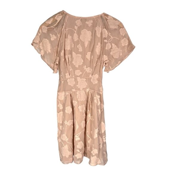 JOIE Women's LIght Pink Floral Leighan Faux Wrap Short Dress NWT Size 0 - Picture 5 of 5